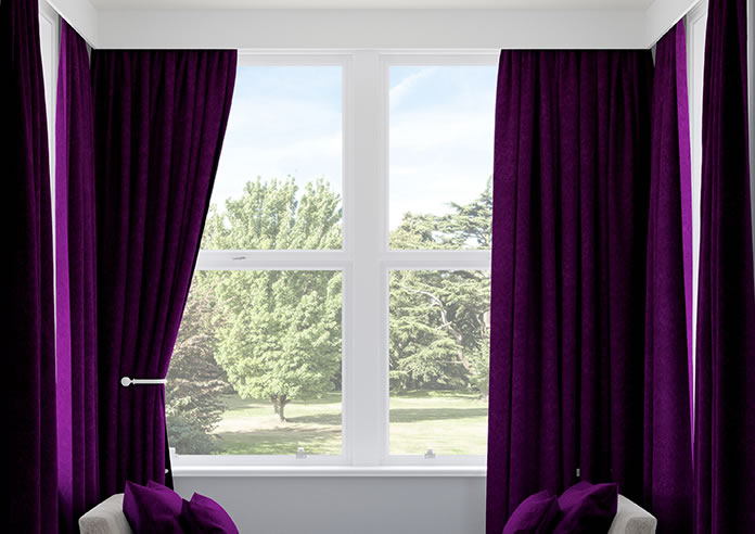 Faux Suede, Aubergine - Made to Measure Curtains - Image 3